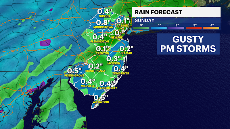 Story image: Storm Watch: Nasty weather approaching New Jersey. Will the weekend be a washout?