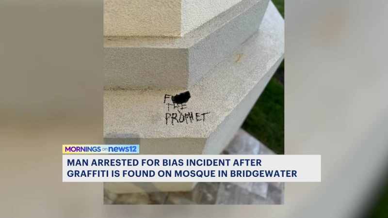 Story image: Bridgewater police: Man arrested for spray painting bias graffiti on mosque