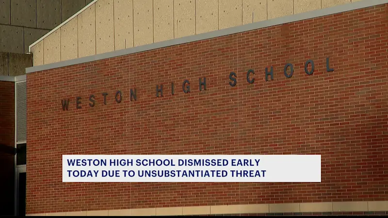 Story image: Weston High School dismisses students early due to unsubstantiated school threat