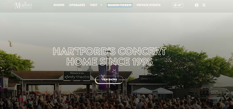 Story image: Xfinity Theatre changes name back to Meadows Music Theatre