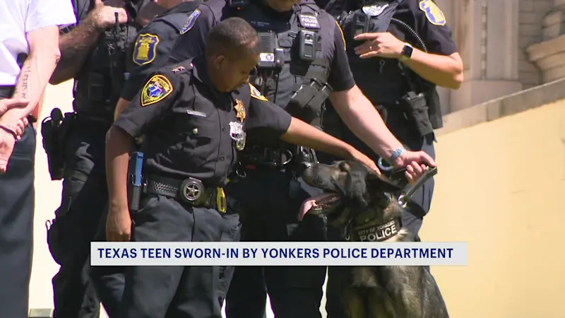 Story image: Devarjaye 'DJ' Daniel honored by Yonkers Police Department