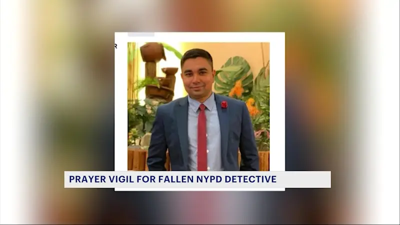 Story image: 47th Precinct holds vigil for fallen Detective Didarul Islam