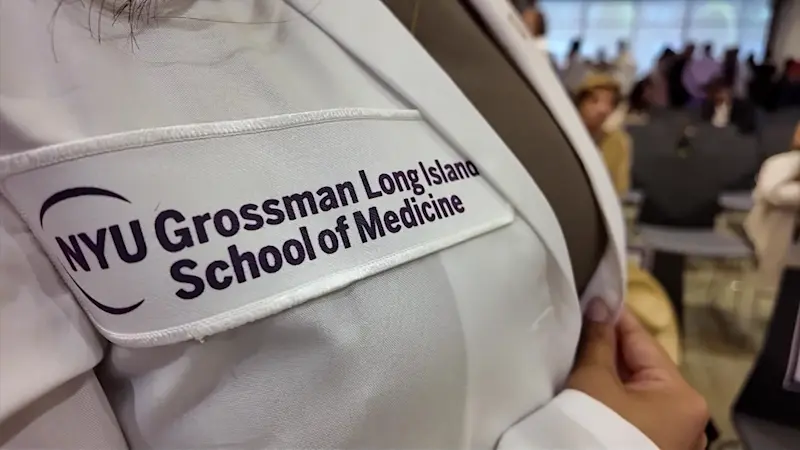 Story image: Aspiring physicians receive white coats at NYU Grossman School of Medicine