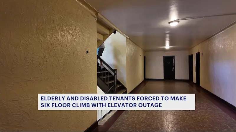 Story image: ‘Sometimes my leg collapses.’ Elderly tenant forced to climb up steps due to elevator outage in Highbridge