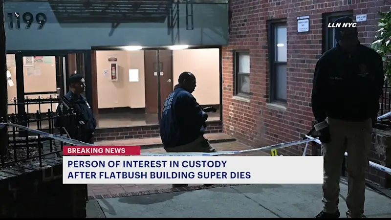 Story image: Person of interest in custody after Flatbush building super dies