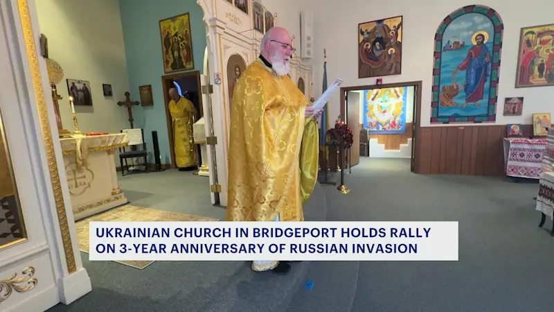 Story image: Bridgeport Ukrainian church observes 3-year anniversary of Russia invading Ukraine