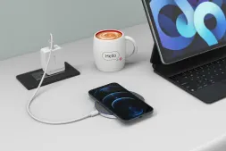 Keep your coffee warm and your phone charged with this 2-in-1 wireless charger