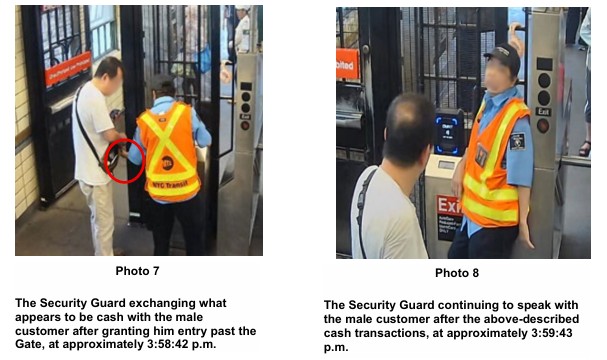 subway guard caught on cam