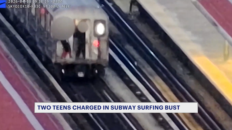 Story image: Teens stopped before attempting dangerous subway surfing stunt in the Bronx