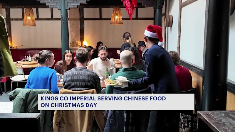 Story image: Christmas Day crowds flock to Chinese restaurants for sit-down dinner tradition