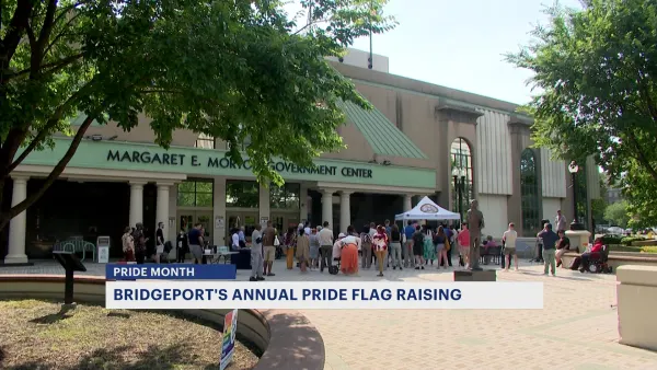 Bridgeport celebrates Pride with flag raising ceremony
