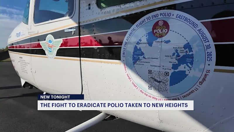 Story image: Ending polio: 89-year-old Edison pilot will cross Atlantic twice during 37-day fundraising journey