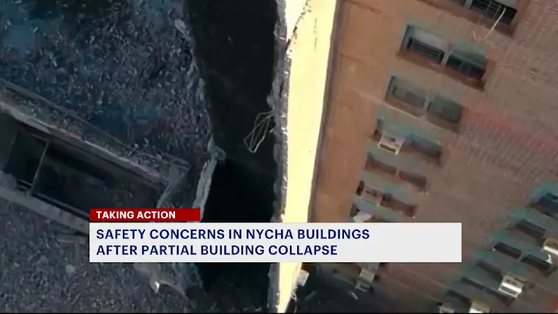 Story image: Partial building collapse in Mott Haven raises safety concerns for all NYCHA buildings