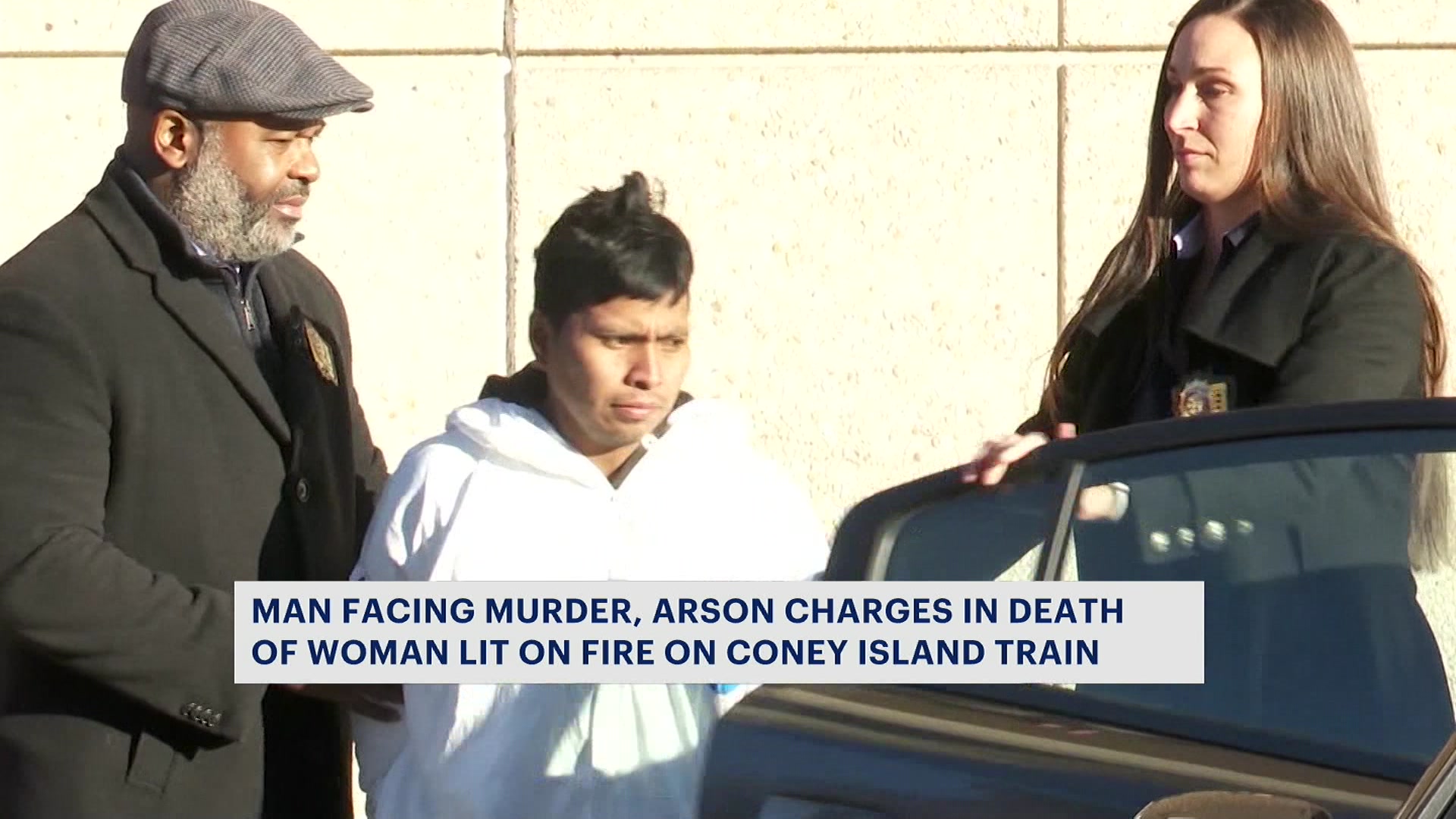 Man accused of setting woman on fire on subway hospitalized, arraignment delayed