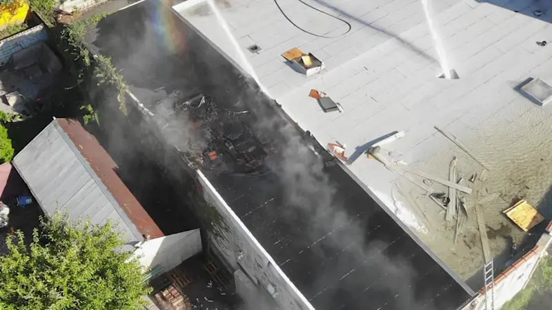 Story image: Chemical spill triggered 3-alarm fire at Yonkers beauty products warehouse