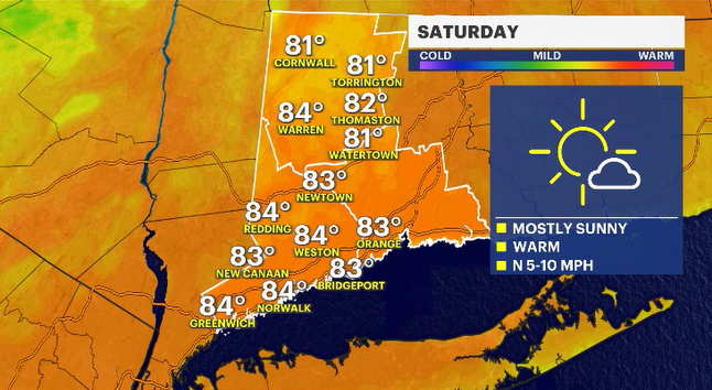 Story image: Sunny skies and warmer temperatures this weekend in Connecticut