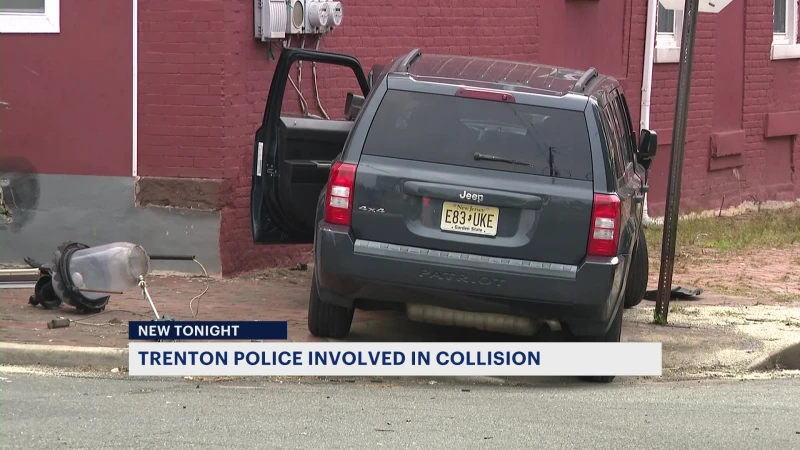 Story image: Mayor: Trenton police officer suffers head injury during vehicle collision