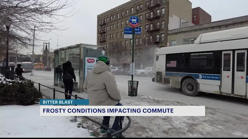 Story image: Single digit temps, icy spots make being outside tough Tuesday night