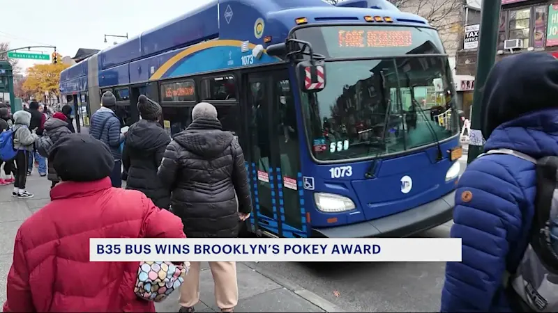 Story image: Brooklyn bus wins 'award' for slowest bus