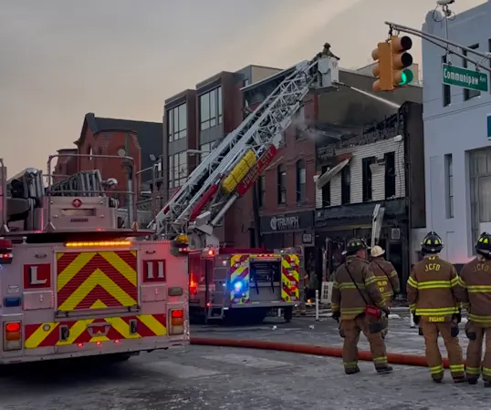 Story image: Fire in Jersey City destroys at least 2 businesses and apartments