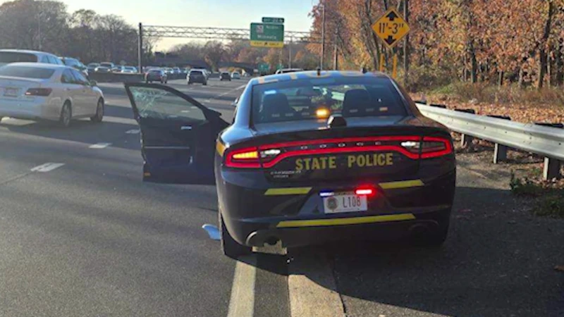 Story image: Collision involving state trooper car on Southern State Parkway renews call for drivers to follow Move Over Law