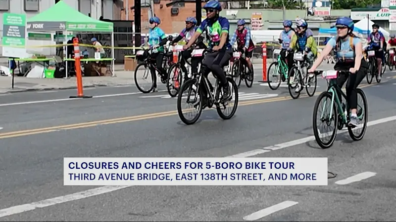 Story image: 47th annual TD Five Boro Bike Tour closes some streets in The Bronx