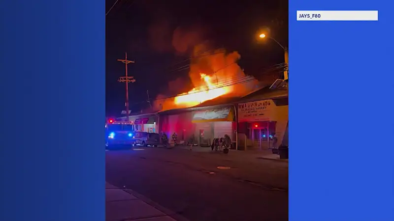 Story image: Firefighter, resident injured as 3-alarm fire damages Middle Eastern shops in Paterson