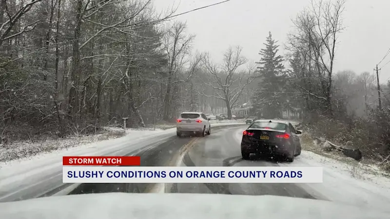 Story image: Snowfall leads to dozens of crashes across Orange County