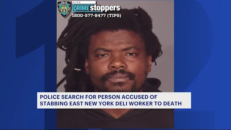 Story image: Police release photo of suspect wanted in connection to East New York Deli stabbing