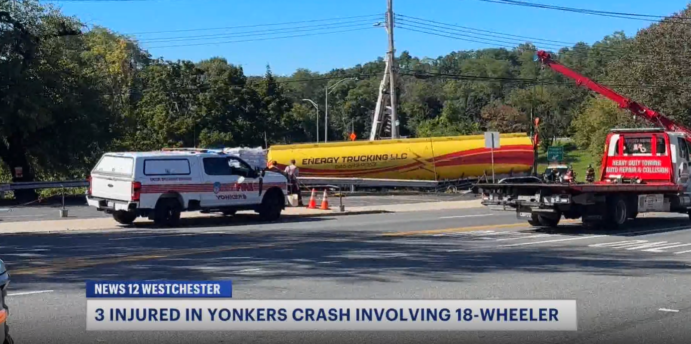 Yonkers Avenue reopens following fuel truck crash 