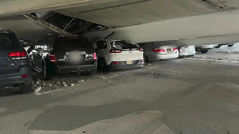 Story image: Parking garage partially collapses in White Plains