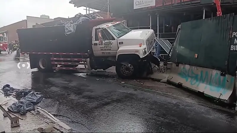 Story image: FDNY: Truck crash causes fuel spill in Greenwood