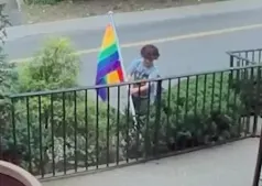 Security camera captures Pride flag being torn down from a West Harrison home 