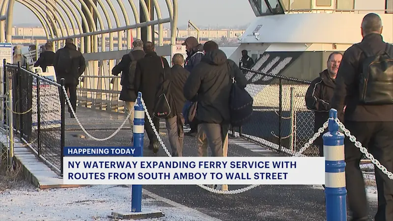 Story image: NY Waterway ferry service expands in South Amboy to Wall Street