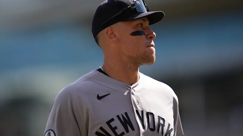 Story image: Yankees slugger Aaron Judge to miss most or all of rest of regular season with a right calf strain