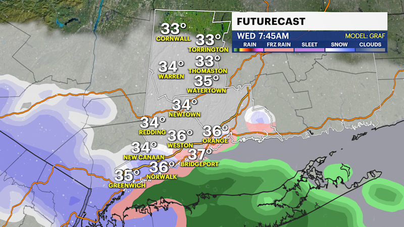Story image: Chilly air remains this week; rain and snow possible Wednesday
