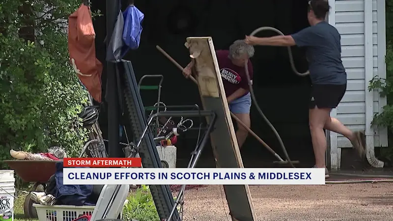 Story image: Middlesex Borough residents clean up in the aftermath of historic flooding