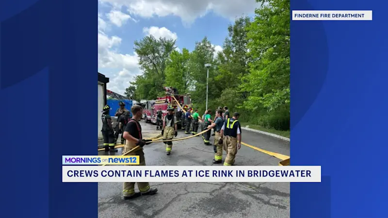 Story image: Crews quickly contain fire at ice rink in Bridgewater