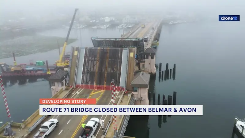 Story image: Route 71 Bridge closed between Belmar and Avon-by-the-Sea for repairs