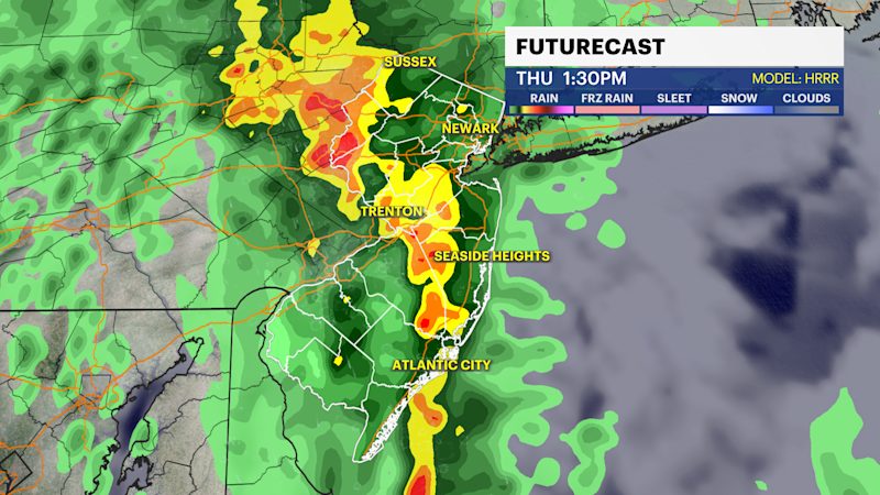 Story image: STORM WATCH: Strong wind gusts up to 50 mph, heavy rain passes across NJ today