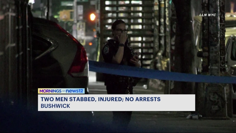 Story image: NYPD: Stabbing hospitalizes 2 men in Bushwick; suspect wanted