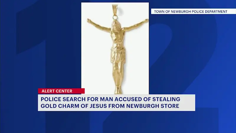 Story image: Newburgh police ask for help finding thief who stole Jesus charm