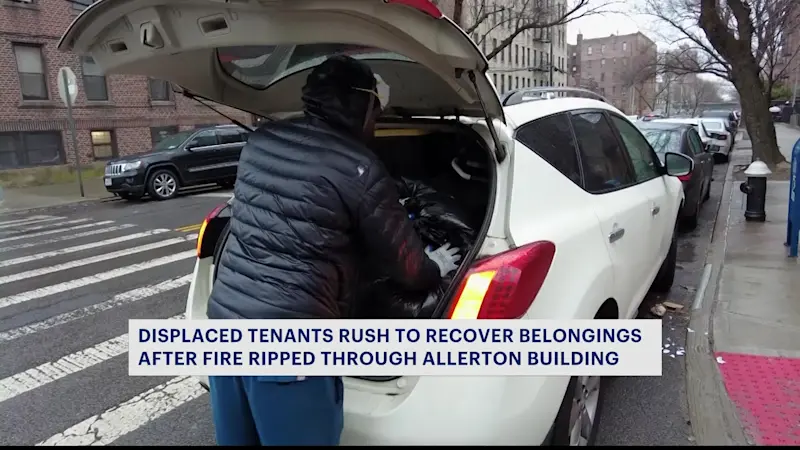 Story image: Final day: Allerton tenants collect belongings from charred Wallace Avenue apartment