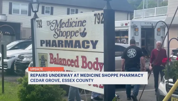 Repairs underway at Cedar Grove pharmacy where tractor-trailer crashed into building