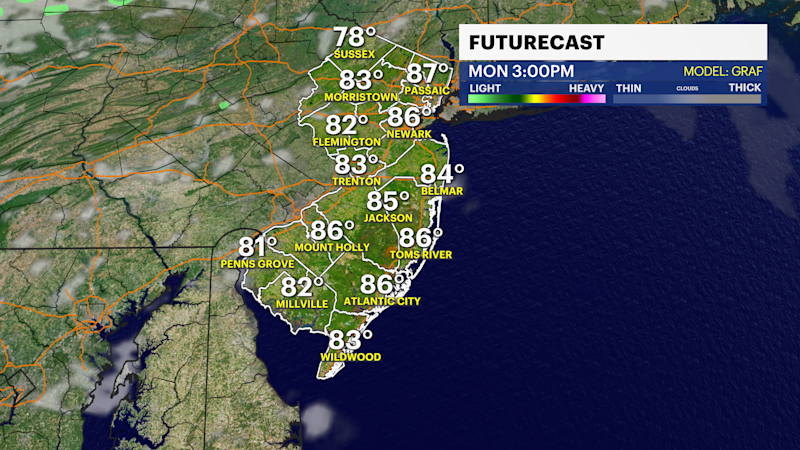 Story image: Beautiful, sunny and seasonable day in New Jersey