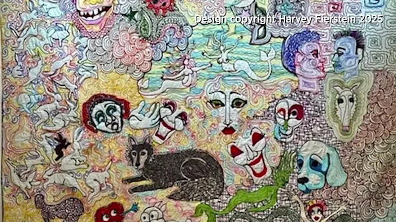 Story image: Broadway legend Harvey Fierstein's handmade quilts on display in Ridgefield