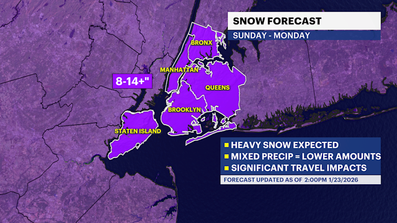 Story image: STORM WATCH: Severe cold followed by high impact winter storm in The Bronx tomorrow