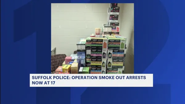 Suffolk police: 17 people arrested in one week during Operation Smoke Out