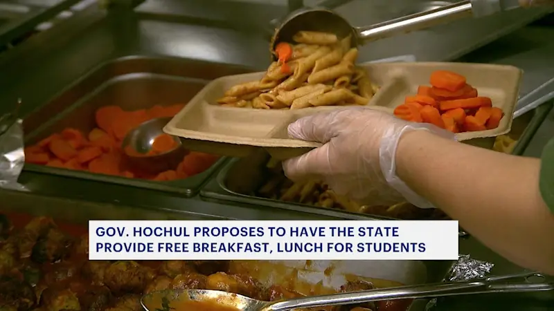 Story image: Gov. Hochul proposes free meals for all students in New York