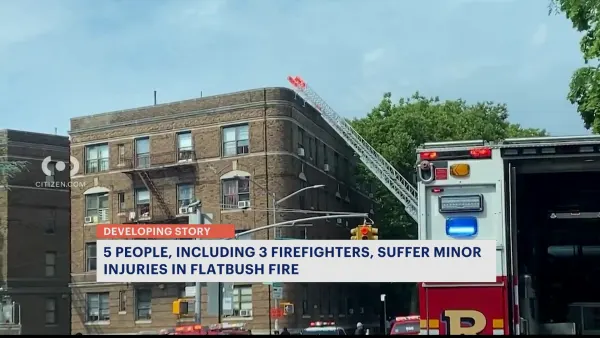 FDNY: 3 firefighters, 2 others injured in Flatbush building fire